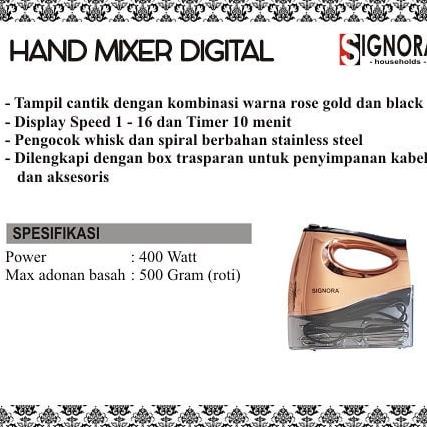 Hand Mixer Digital Signora