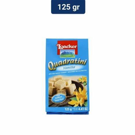 

monggo] LOACKER Quadratini Vanilla 125gr Wafer Import