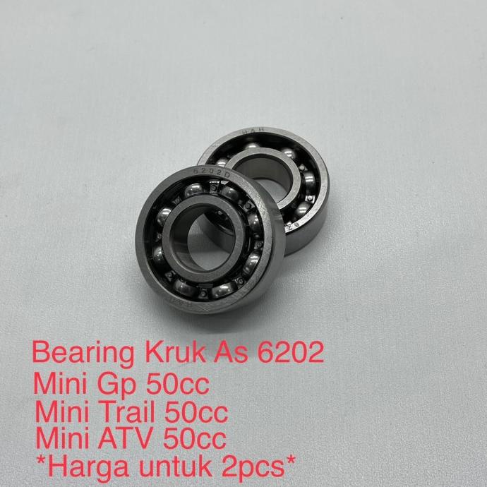 Bearing - Lahar Kruk As 6202 Mini Trail - Mini Gp - Mini Atv 50Cc - 2P Original