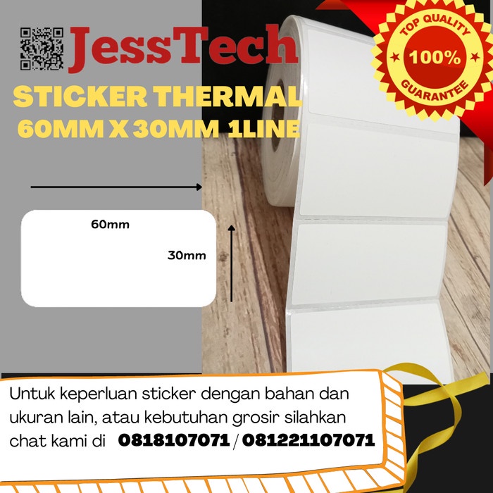

STICKER BARCODE THERMAL 6x3cm 6 X 3 60x30mm STIKER XPRINTER 360 420 HOT PROMO