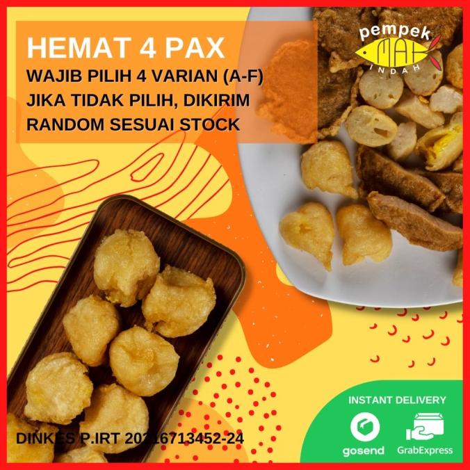 

PEMPEK EMAK INDAH FOOD - PEMPEK PALEMBANG ASLI - Paket Hemat 4 Pax