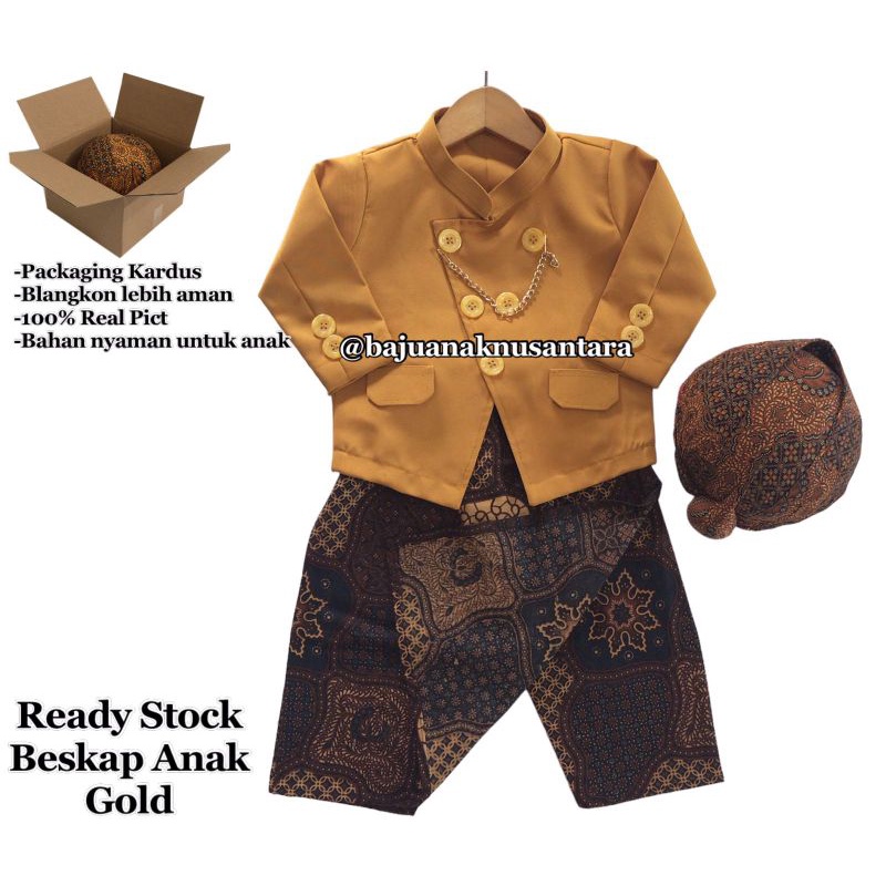 Usia 7 Bulan - 2Tahun Ready Stock Beskap Anak dan Beskap Bayi, Baju adat jawa, baju tedak siten, bes