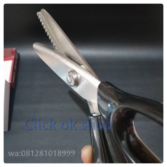 

Bestseller Gunting Kain Gelombang/Scallop/Bulat/Pinking Scissors Ukuran 9