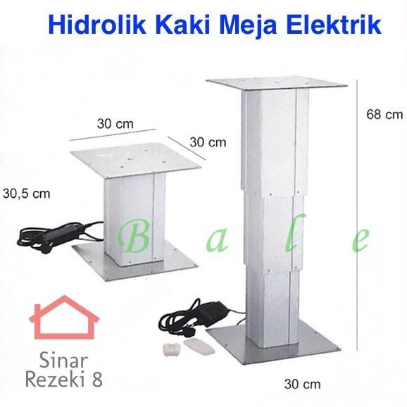 Hidrolik Kaki Meja Electric Elektrik / Adjustable Lift Desk Table