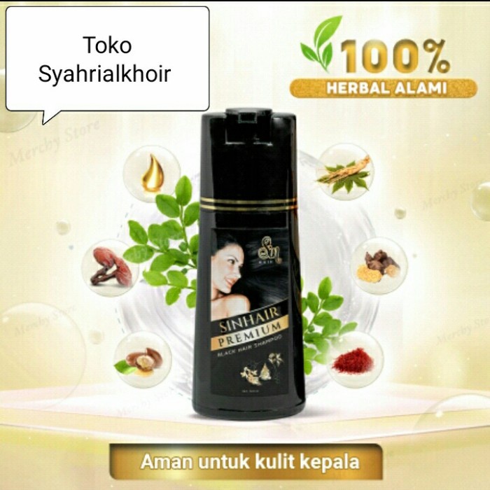 Shampo Sin Hair Warna pewarna rambut alami no1