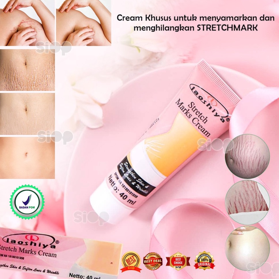 ➴ LAOSHIYA STRETCH MARK CREAM ORIGINAL BPOM tvvkp
