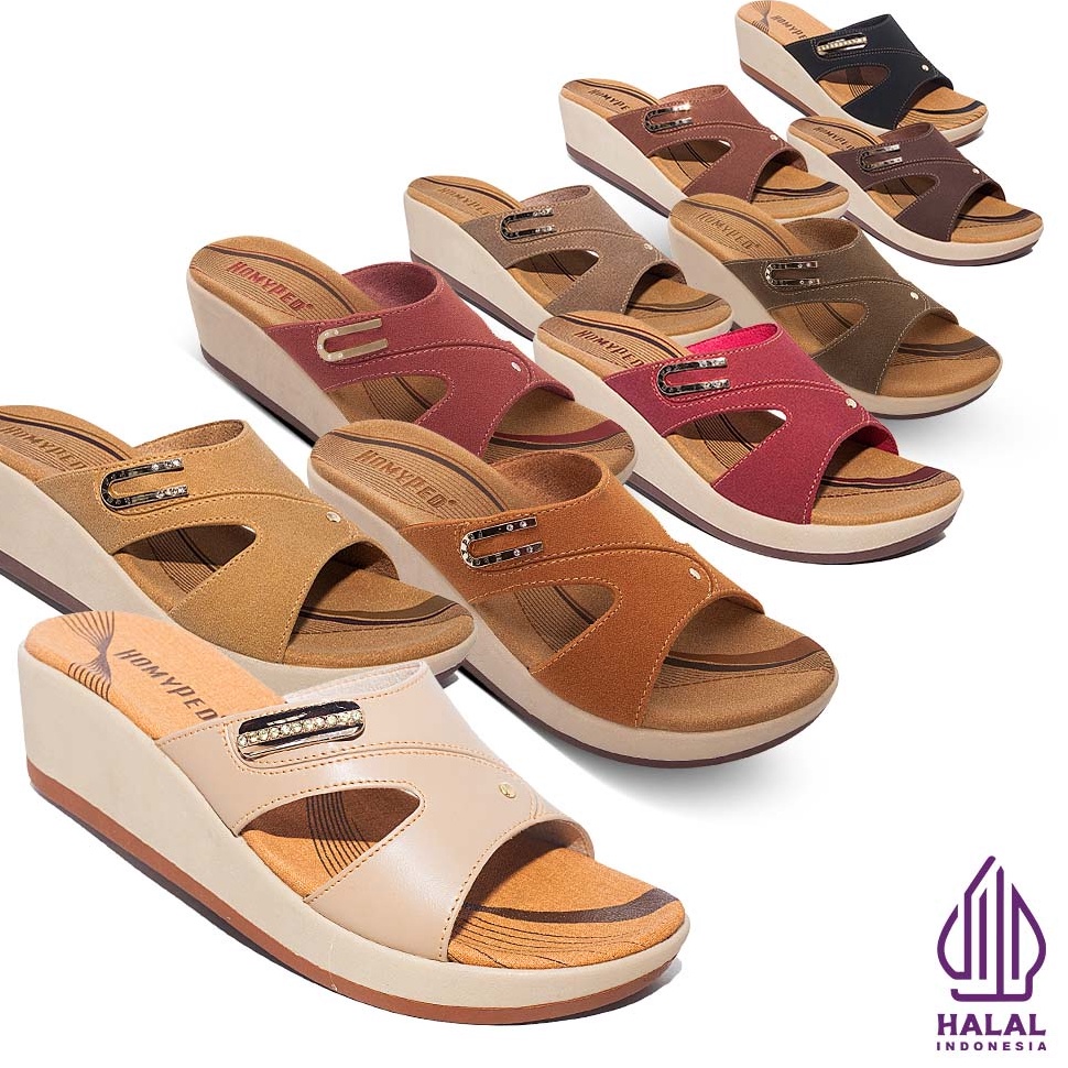 SIAP KIRIM Homyped Ayana N65 Sandal Wedges Wanita