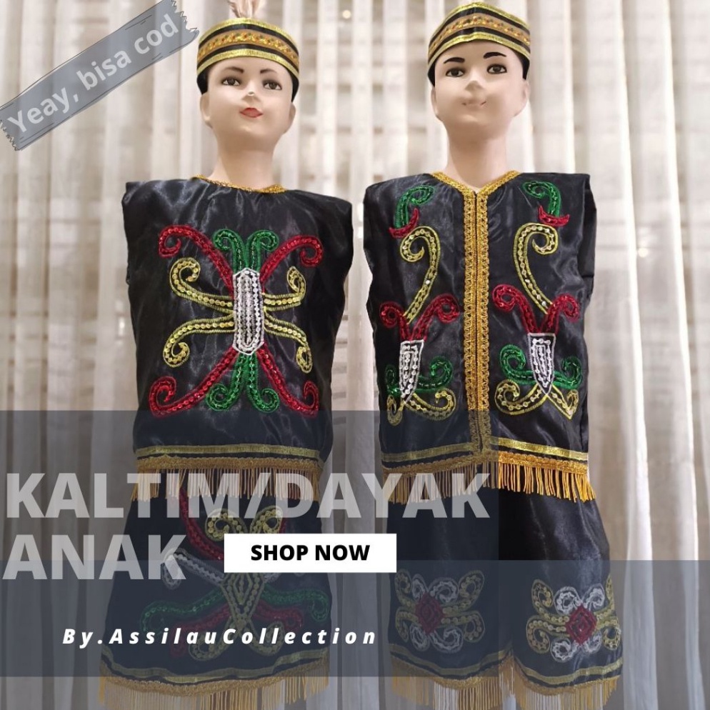 Viral.. Baju Adat Dayak Anak Satuan (Laki/Cewek)