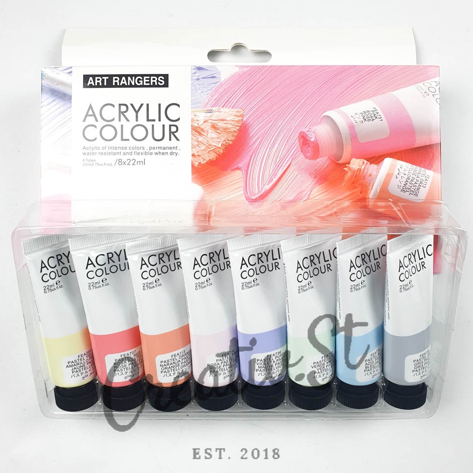 

☊ Art Rangers Cat Acrylic Pastel 8 Warna Set Akrilik Paint Lukisan Murah