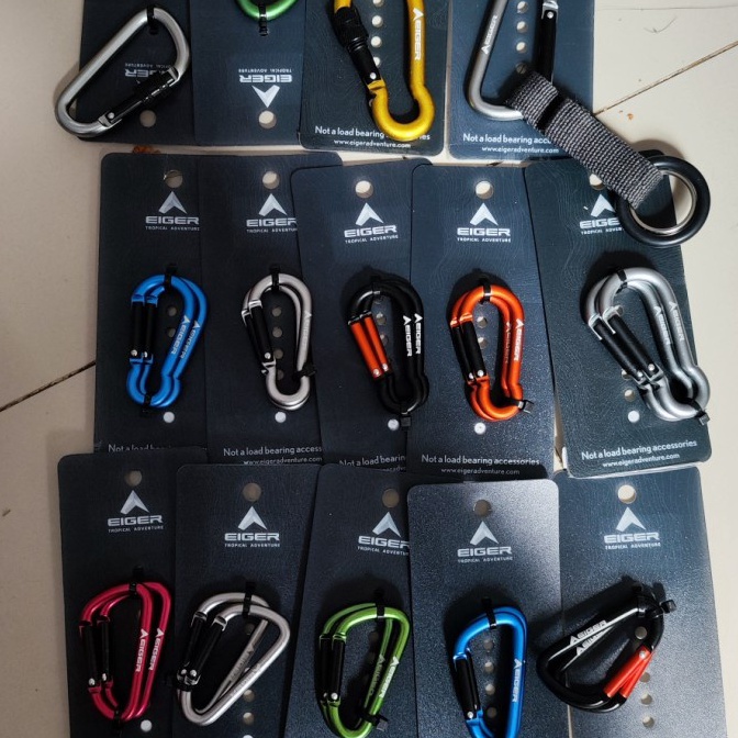 Limited Product0r5Qf EIGER ORIGINAL CARABINER D PEAR SHAPE WSCREW WSTRAP COMPASS BOTOL 5MM 6MM 7MM 8