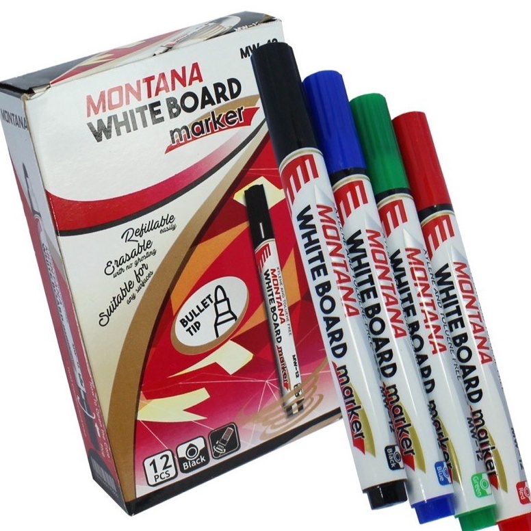 

EI7240 (1 lusin) MONTANA Spidol Whiteboard (MW-12) ➻Diskon