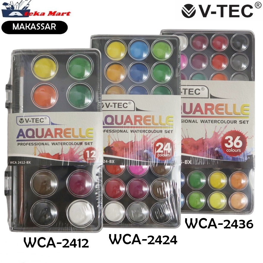 

TRQ [1SET] V-TEC WATERCOLOUR CAKE WCA-2412 WCA-2424 WCA-2436 7880