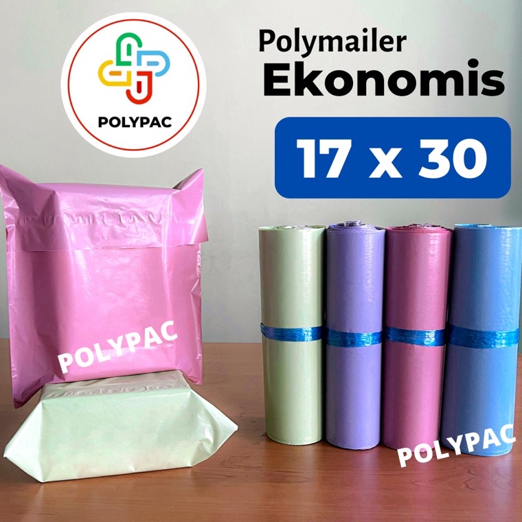 

Polymailer Warna Ekonomis [17x30] isi 100 pcs - Polymailer Lem Warna Pastel Best Seller ⌒)