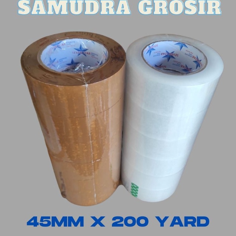 

62 Lakban Jumbo MURAH Isolasi 45mm x 200 yard | Isolasi Bening Coklat Super Lengket Murah Banget