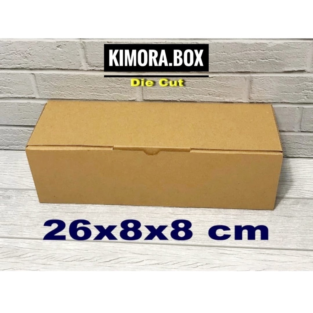 

KARDUS KARTON BOX UK.26x8x8 CM.........UKURAN KUE BOLU GULUNG