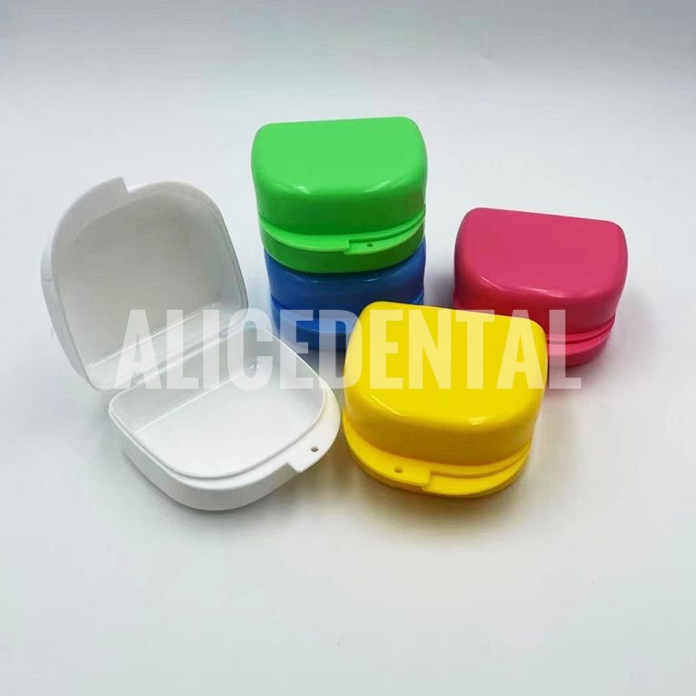 LM63 Kotak retainer behel ortho besar denture box gigi palsu tempat wadah hawley retainer kawat gigi