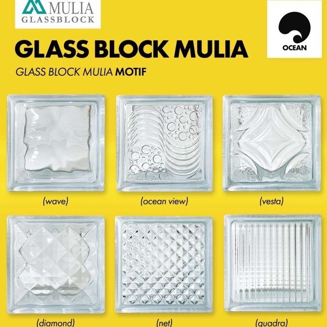 PALING DIMINATI GLASS BLOCK DINDING MULIA / GLASS BLOK KACA RUMAH | MOTIF