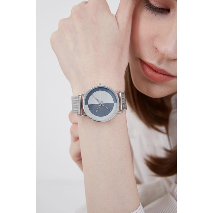 Berrybenka - Jam Tangan Rantai Wanita Sophie Collate Mesh Watches - Silver,ONE SIZE