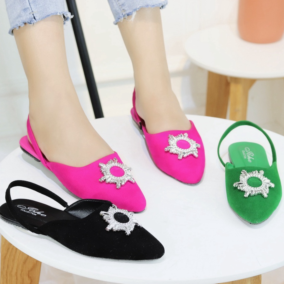 ✨SHOPEE MALL✨ Herdian IR 01 Flatshoes wanita Sepatu Tanpa Hak buruan