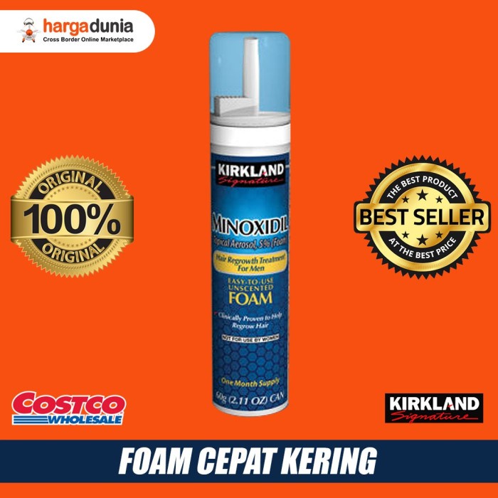 KIRKLAND SIGNATURE MINOXIDIL FOAM (ONE MONTH SUPPLY)