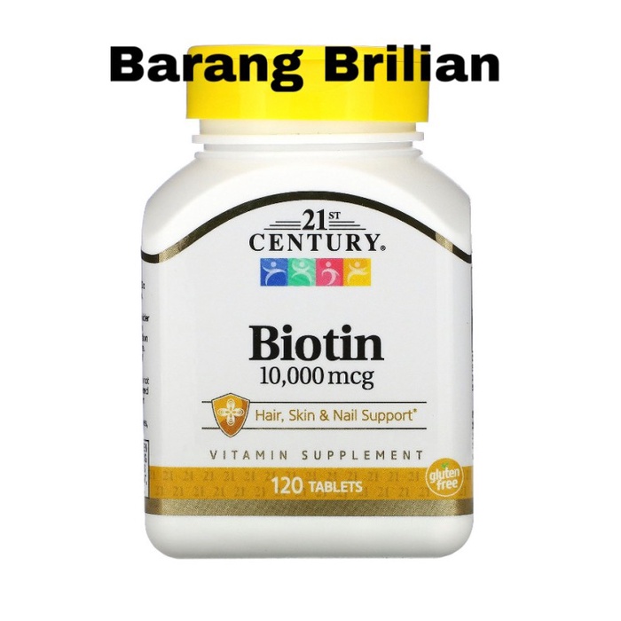 BIOTIN 10000 MCG 21ST CENTURY 120 TABLETS USA PRODUCT