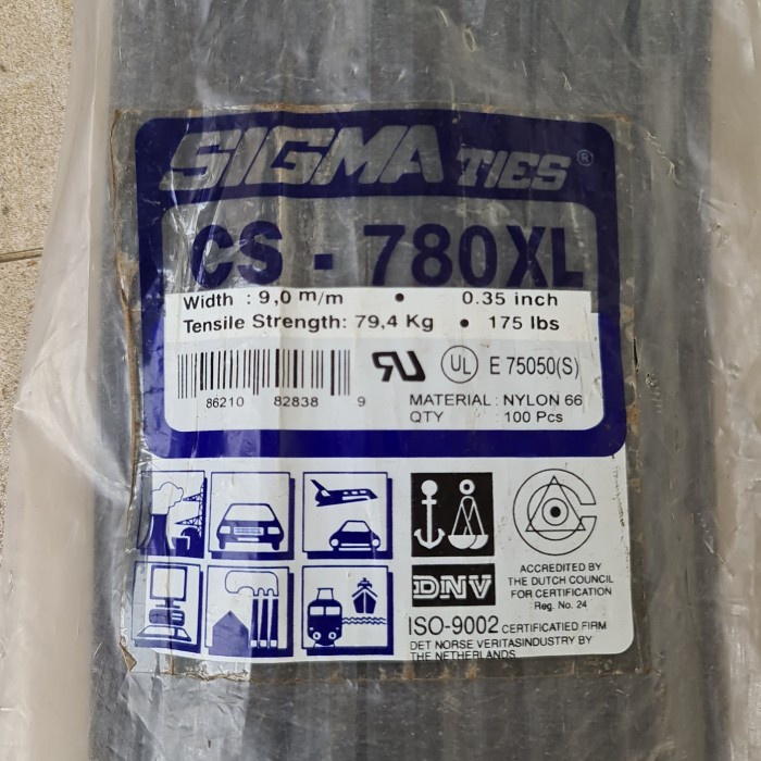 

Bestseller Cable Tie Kabel Ties Sigma Nylon Cs-780-Xl Cs 780Xl Hitam P 78Cm L 9Mm