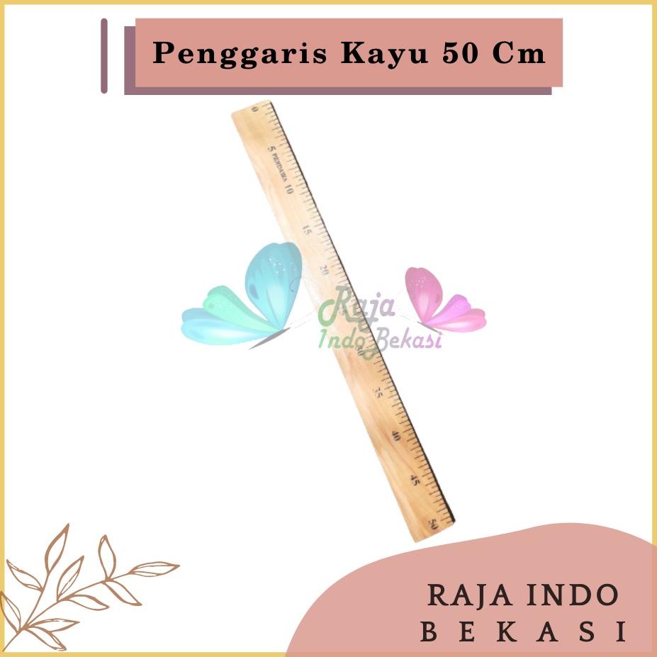 Termurah Penggaris Kayu 50 Cm Kualitas Bagus Jidar Panjang 0.5 M Penggaris Mistar Kayu - Bukan 1 Met