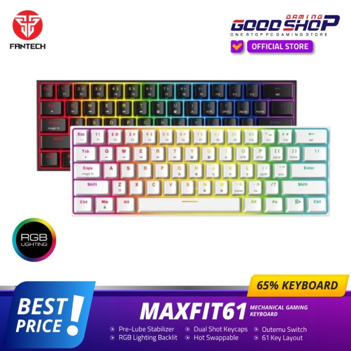 FANTECH MAXFIT61 MK857, KEYBOARD 60% - Gaming Keyboard