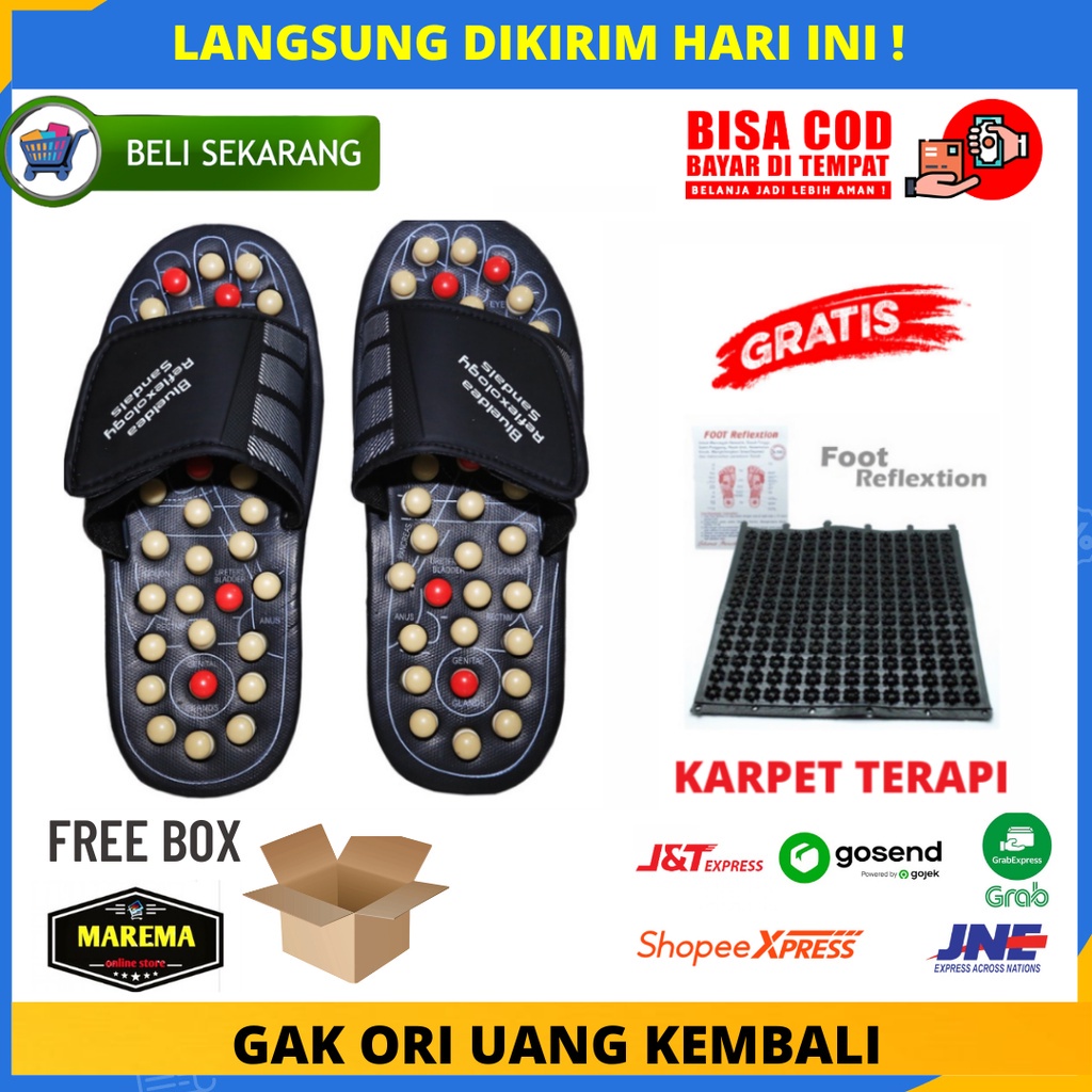 ' bonus karpet terapi - sandal kesehatan injoy sandal refleksi sandal terapi sendal kesehatan