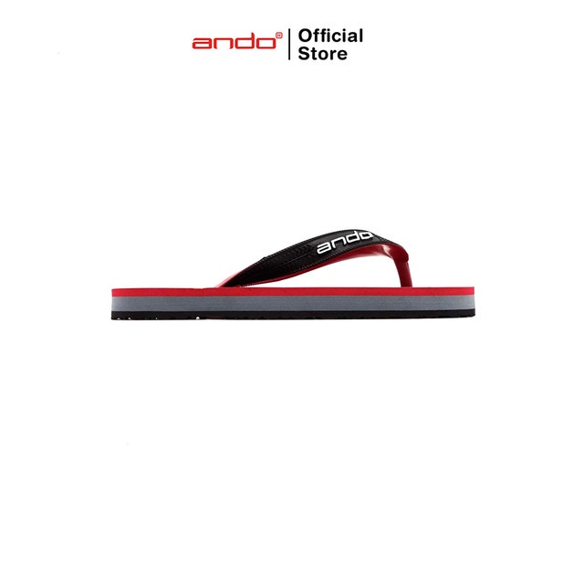 Ando Official Sandal Jepit Lumaca Anak - Merah/Hitam