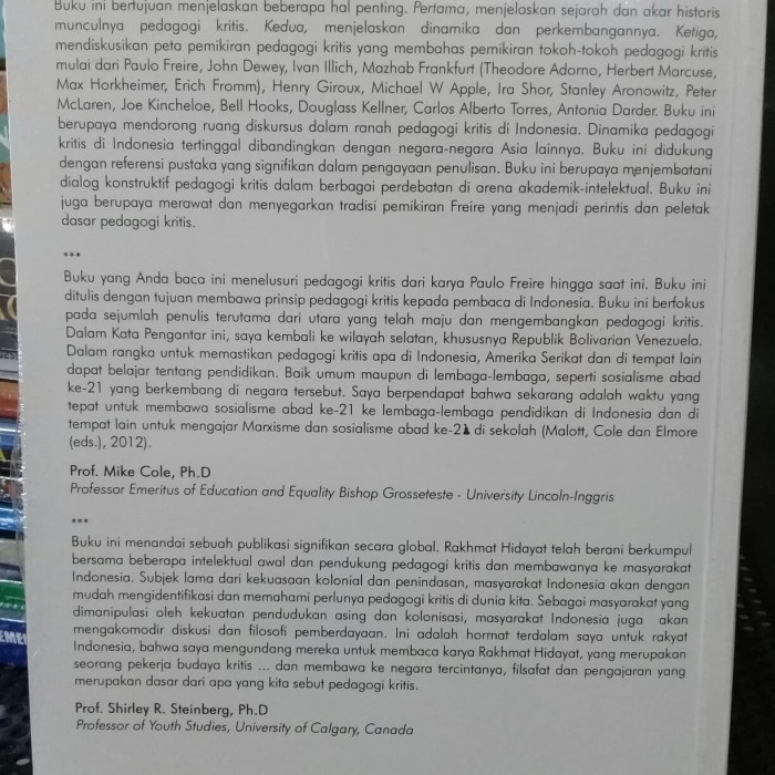 DISKON SPESIAL PEDAGOGI KRITIS: SEJARAH, PERKEMBANGAN DAN PEMIKIRAN TERBARU