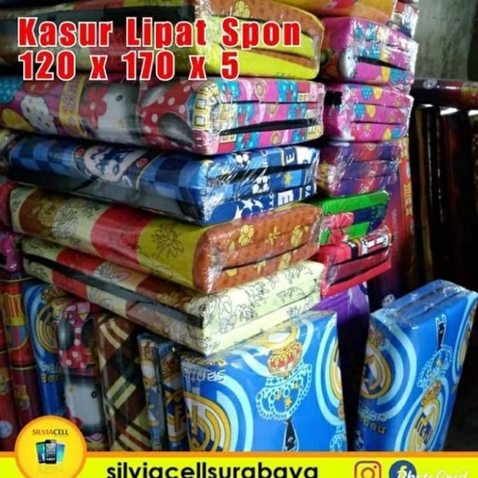 Kasur Lipat Busa Spon 120 x 170 x 5 cm