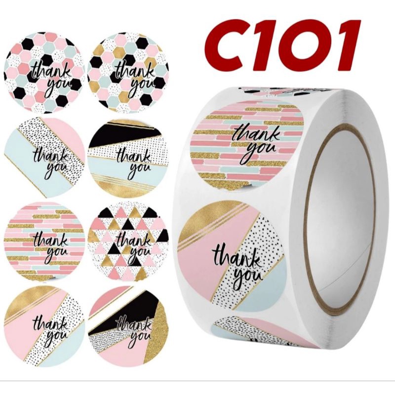 

stiker thanks you 1 roll 500pcs