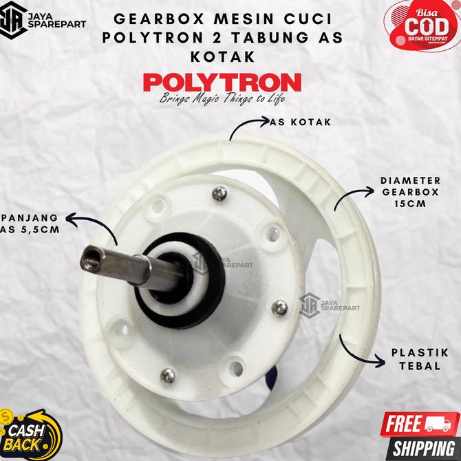 *****] PWM 6162 Gearbox Mesin Cuci Polytron As Kotak Panjang | Sparepart