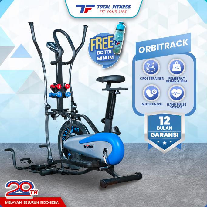 TOTAL FITNESS Alat Fitness Elliptical Crosstrainer Bike Orbitrack