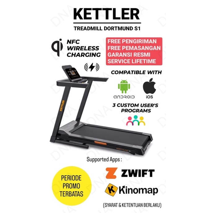 Treadmill Elektrik KETTLER Dortmund S1 (Bluetooth & NFC) - ORIGINAL