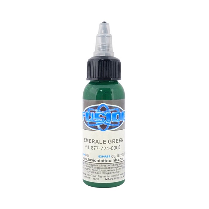 

Bestseller Tinta Tattoo Fusion Emerale Green 1 Oz 30Ml