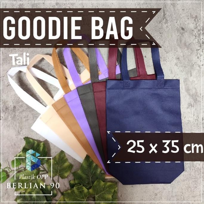 

~^~^~^] Goodie Bag Tali 25x35 Tas Spunbond Standing Handle Tas kain Per Pack