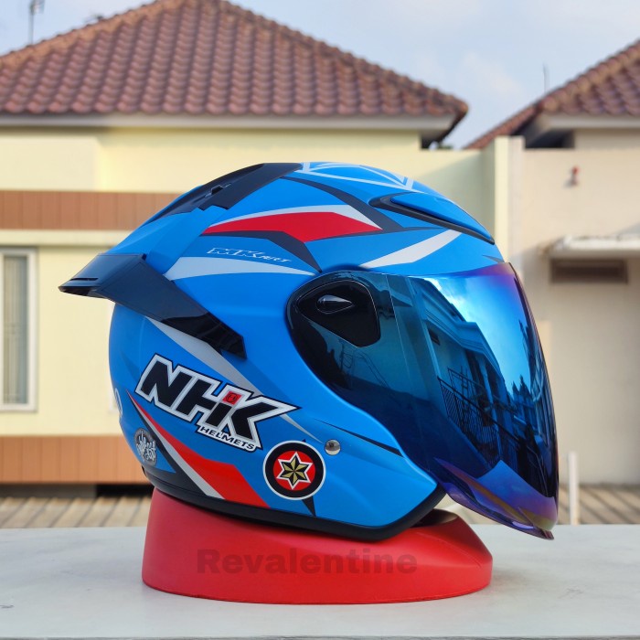 Nhk R6 Estrella Galicia Blue Limited Edition Helm Half Face Moto Gp