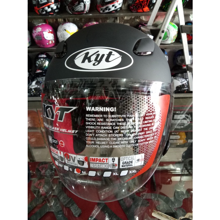 Helm Kyt Dj Maru Hitam Doff