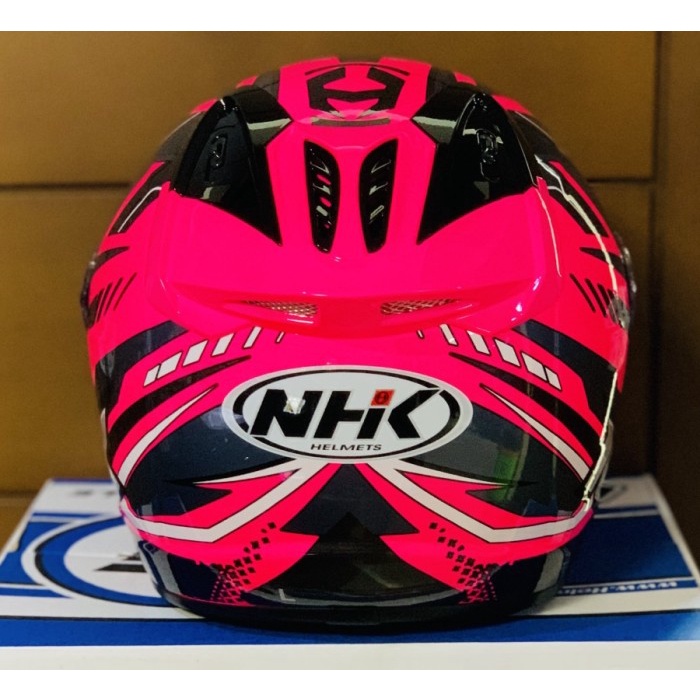 Helm Nhk R6 Patrol Pink Flo Silver Glossy