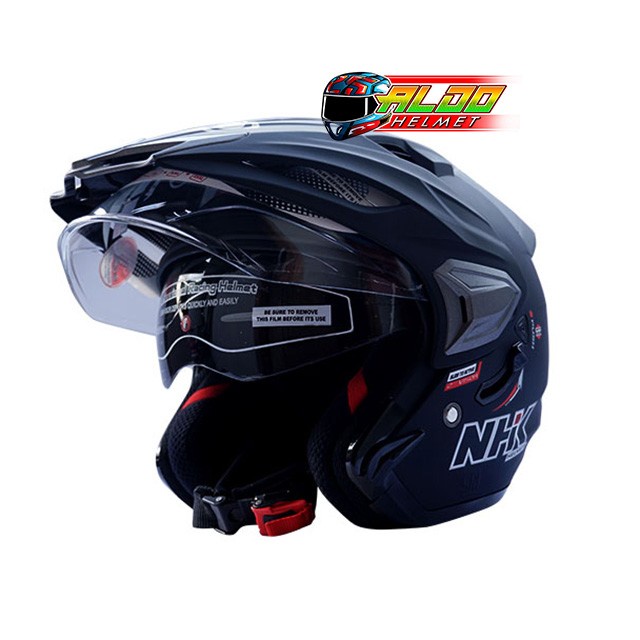 Nhk Ori Predator Helm Nhk Predator Black Doff Nhk Helmet 2 Kaca