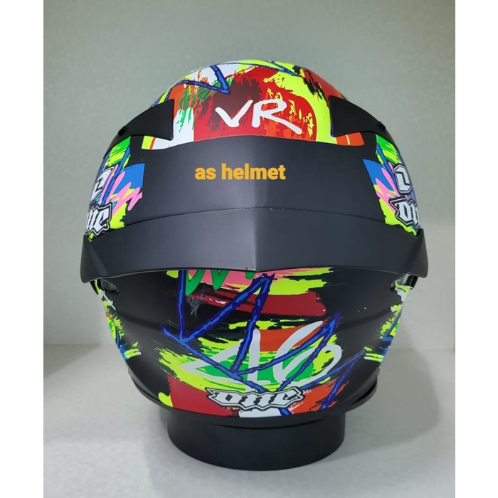 Helm Cowok Dewasa Paket Ganteng Murah Arl Pandora Hitam Doff Motif 46