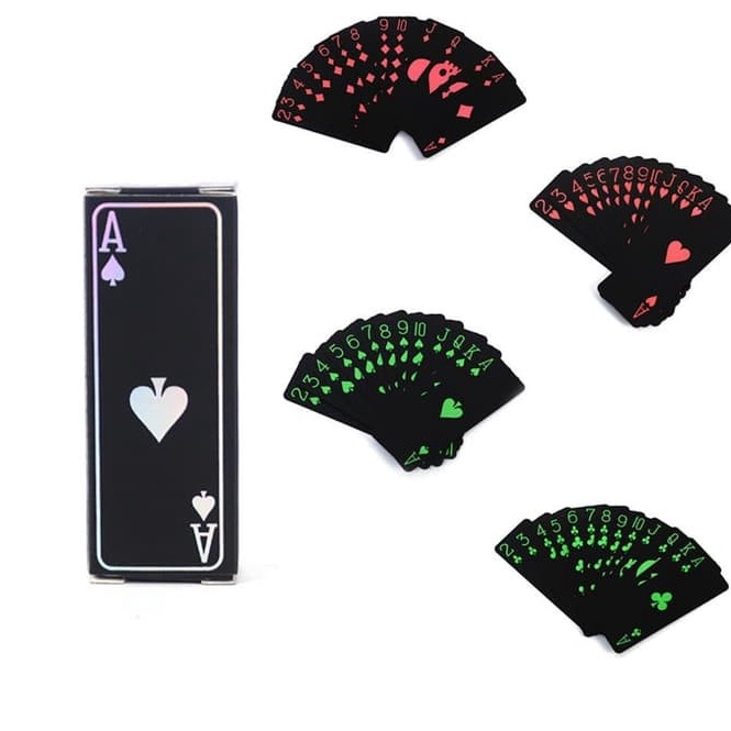 

SW43US88 Kartu Remi Mini Black Travel Poker Anti Air Plastik Elastis Ringan 54 ➮Big Sale