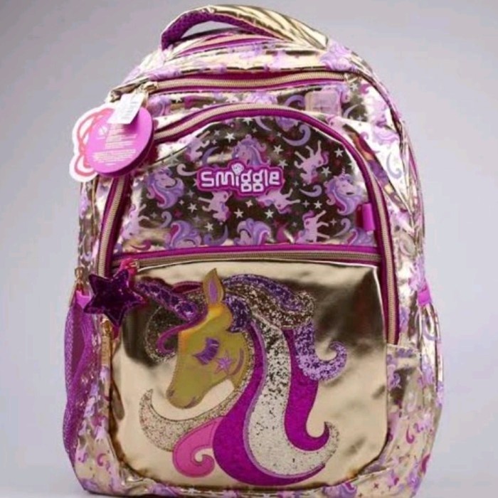✿KOP✿ Smiggle Unicorn Gold Backpack/Tas Ransel Anak Sd Smp/ Kado/ Tas Ransel BERKUALITAS