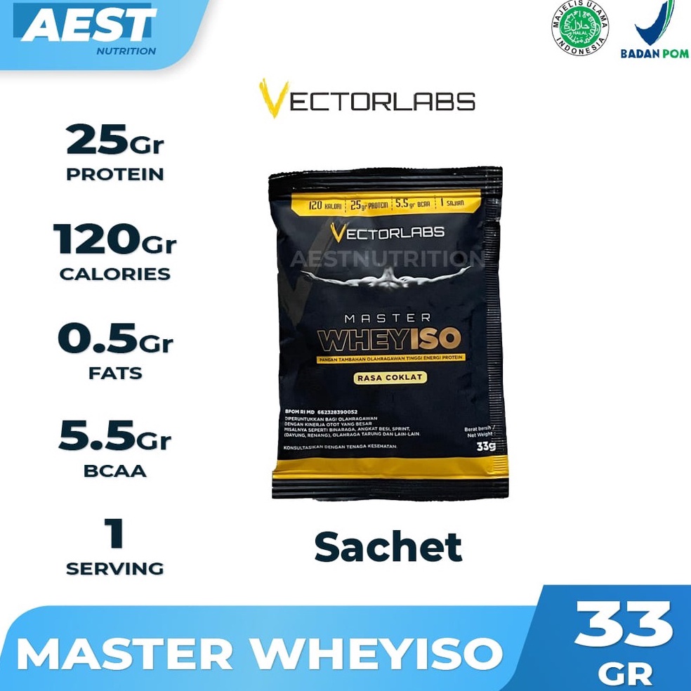 ⇯ Vectorlabs Master Whey ISO Sachet (1 Sachet) Susu Protein Isolate ⇑