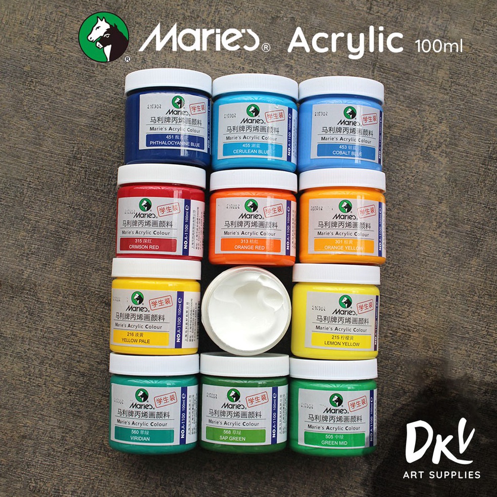 

7.7 FLASH SALE Maries Acrylic Paint / Cat Akrilik Maries 100ml 100 ml
