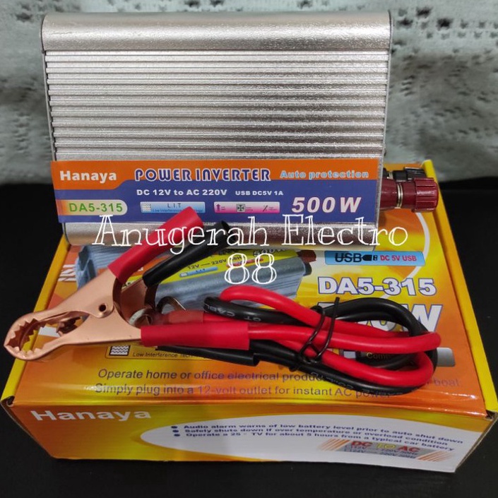 ￣Wee Power Inverter 500 watt Hanaya inverter 500W m Produk Terkini Terkini.