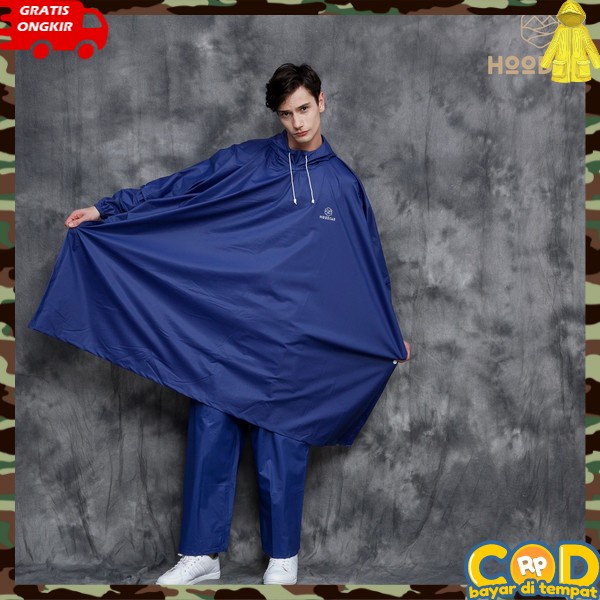 Jas Hujan Poncho Lengan Tebal Kuat Elastis Mantrol Klelawar Jas Hujan Kelelawar Dengan Lengan Mantol