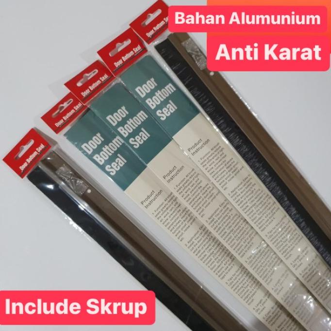 

+++++] ALUMUNIUM Door Brush Bottom Seal Bulu Penutup Celah Lubang Bawah Pintu